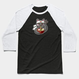 british cat and japanese ramen Baseball T-Shirt